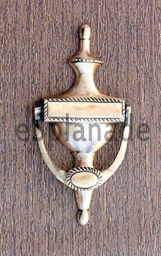eSplanade Style Colonial Laiton Heurtoir de Porte, Jaune, 4 x 2 x 20,3 cm
