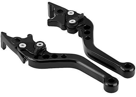 Keenso 1 paio leve freno frizione frizione moto, leva freno doppio disco(Nero)