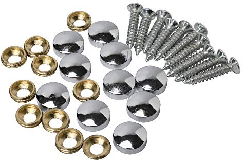 10PCS Brass Mirror Screws - Cap Cover Nails Fasteners 12mm, Silvery for Decorative Mirror, Sign/Advertising Hardware, Nails, Construction