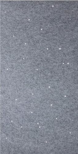 LightEFX | Acoustic Starry Night Sky Panels with Fiber Optic Brilliance in Grey | 1195L x 595W x 27H mm | Star Projector | Room Decor | Night Lights | Light Panel Sky | Starlight Ceiling Panels, Gray