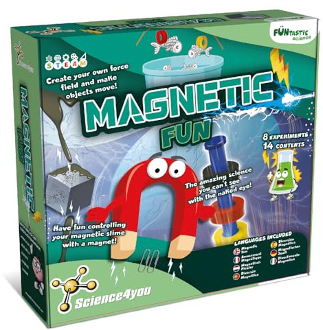 Science4you Invenciones Magnéticas para Niños - Kit de Ciencia con Imanes, Juguetes Magnéticos, Cubos y Masilla, 6 Experimentos y 14 Contenidos, Juegos de Slime, Regalos para Niños y Niñas 8 9 10 11+
