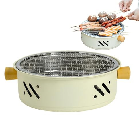 Xujuika Gril de table portable, petit gril de table,Petit barbecue au charbon de bois portable | Grill de Camping antiadhésif, appareils ménagers coréens sans fumée pour table