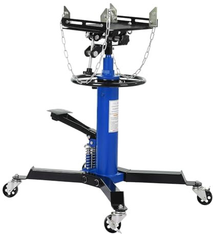 QIUYMGFG rangierwagenheber Hydraulischer Getriebeheber, 2-stufiger hydraulischer Teleskopheber mit Einer Kapazität von 1322 Pfund (3/5 Tonnen) und Fußpedal Getriebeheber(Blue)