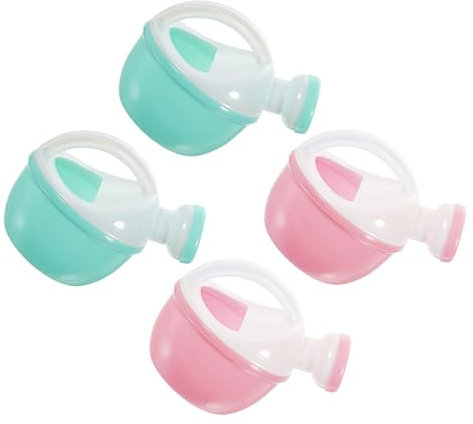 Hohopeti Regaderas De Plástico para Niños, 4 Piezas Pequeñas, Ergonómicas, Colores Surtidos, para Playa, Jardín y Uso Interior, Juguetes De Regaderas De Plástico para Verano