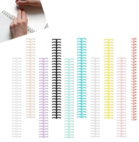 10 pettini in plastica, rilegatura a spirale, sistema a disco, formato A4/A5/B5, rilegatura a disco multicolore, 20-30 fori, rilegatura ad anelli personalizzabile