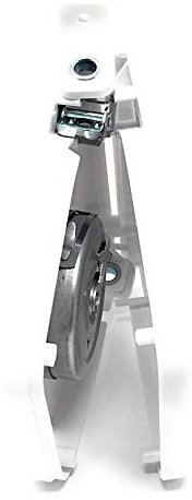 Fenster-bayram - Recogedor abatible de cinta de persiana (no incluye cinta, montaje en superficie), color blanco