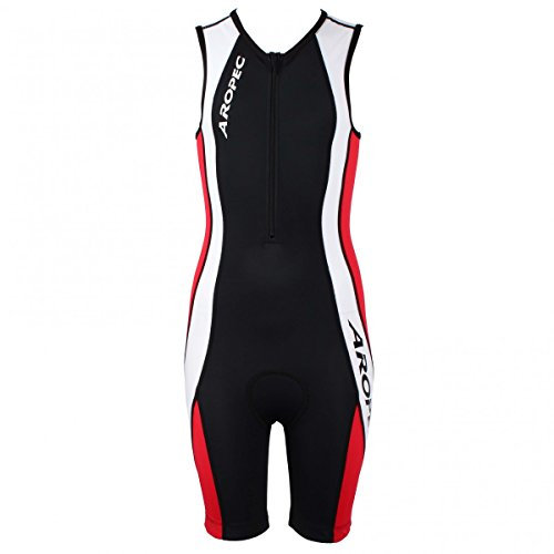 Aropec Junior-Triathlonanzug - Schwarz & Rot - schwarz/rot, EU 176