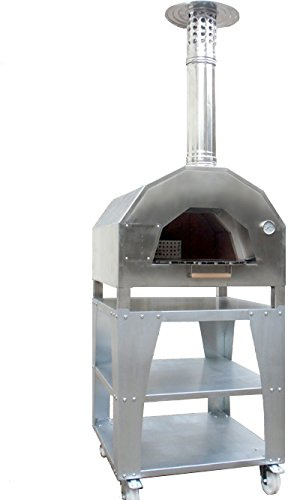 Horno de leña, con Carro de Acero Inoxidable