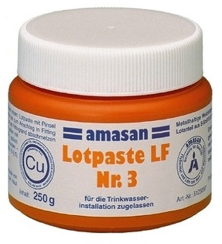 Lotpaste LF Nr.3 für Löt-Fitting Kupfer Lot S-Sn97cu3 / 250g