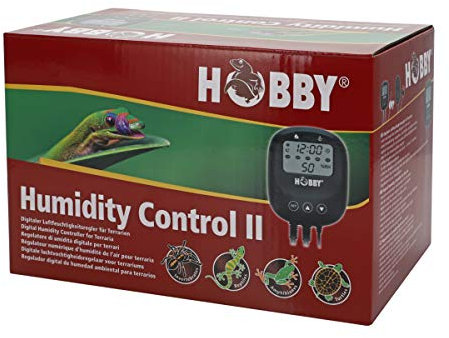 HOBBY Aquaristik Humidity Control II I Digitale Luftfeuchtigkeitsregler für Terrarien I Inkl. Nachtabsenkung I 2 Steckplätze I für Terrarien und Gewächshäuser