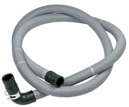 easyPART Kompatibel/Ersatz für SAMSUNG DC9714291B Ablaufschlauch Abpumpschlauch Waschmaschinen Waschautomat 1,8m DC97-14291B Endstücke gewinkelt/gerade Durchmesser 22/22mm inklusive Schlauchklemme