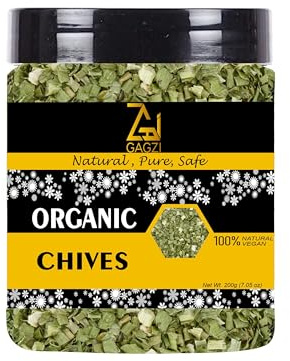 GAGZI All Natural Organic Spices Chives 30 Gram | Vegan, Plant Based, Gluten Free (Packing May Be Vary) Pack Of 1