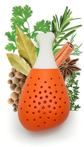 Infusore creativo a forma di coscia di pollo con filtro per spezie, zuppa di zuppa in silicone, per condimenti e condimenti in silicone, gadget da cucina, 1 pezzo