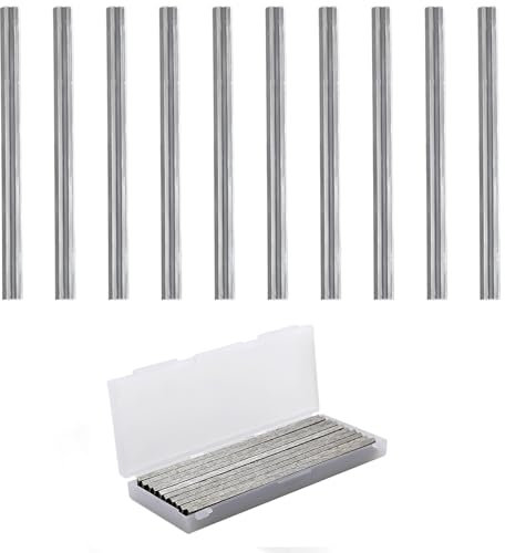 Lpolkvemelh Lames de rabot électrique réversibles, 82 mm, HSS, double tranchant, compatibles avec Makita Bosch Hitachi, bois