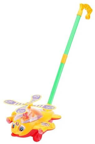 Folpus Schiebe-Laufspielzeug, Vorschul-Lernaktivitäten, Gehen, Zugspielzeug, Schiebespielzeug für Kinder, Flugzeug