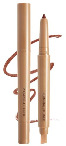 Erinde Perfilador de Labios con Pincel de Difuminado, Lápiz Labial Mate de Larga Duración, Delineador de Labios Cremoso e Impermeable, Alta Pigmentación y Efecto Voluminizador #06