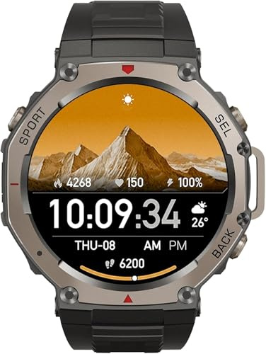 Générique Sekoda GPS Sports Smartwatch,Montre Sekoda GPS Smartwatch Double FréQuence, 1.3 éCran Tactile, 15 Jours Autonomie,100+ Modes Sport,Ip68 éTanche,Mesure FréQuence (Noir)