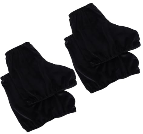 Anneome 2 Paires Couvre-Patins à Glace Élastiques pour Garçon Fille Complète Antichoc Design Élégant et Portable pour Patinage Artistique Lot de Noir