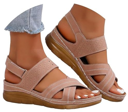 ortopediska sandaler för kvinnor, plantar fasciit, platta sandaler med, utomhussandaler med fotvalvsstöd och massage silverskor dampumps