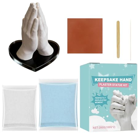 Kit di fusione a mano per coppie in polvere di stampaggio souvenir di gesso, decorazione artigianale di scultura fai da te | Regalo romantico di arte della memoria per il matrimonio natale genitori