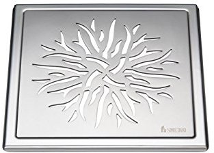 Smedbo Boden Reiben Outline mit Krone Muster von Edelstahl poliert, Silber