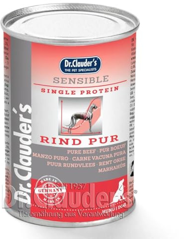 Dr. Clauders Selected Meat Sensible Rind pur | 6X 400g Hundefutter