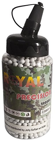 2000 Pallini per Softair Soft Air 6mm 0,12 gr BB Royal Precision Alta Qualità