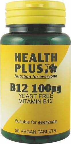 Health Plus B12 100µg : Vitamin B12 supplement : 90 tablets