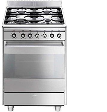 Smeg SCD61GVX9 autonomo Gas Hob a acciaio inox – Fornello (autonomo, acciaio inossidabile, rotante, fronte, gas Hob, colore acciaio)