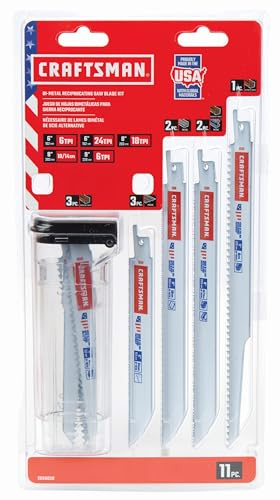 CRAFTSMAN 11-Piece Reciprocating Saw Blade Kit With Case (2058838)