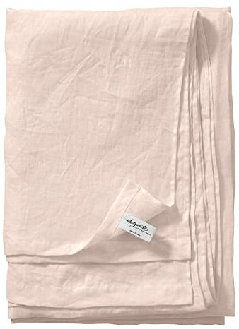 elegante Halbleinen Betttuch Breeze Farbe Kurkuma Größe 260x260