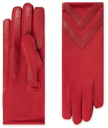 isotoner Women's Water Repellent Touchscreen Chevron Heritage Spandex Gloves