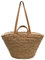 Geflochtene Korbtasche Palma mit Kunstlederhenkel // Boho Ibizatasche Strandtasche Groß mit Reißverschluss // Ibiza Mallorca Marokko Style - Strandurlaub Damen
