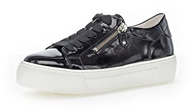 Gabor Damen Low-Top Sneaker, Frauen Halbschuhe,Wechselfußbett,Laufschuhe,straßenschuhe,Strassenschuhe,Sportschuhe,schwarz,38 EU / 5 UK