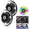 2 Stück 100mm Leuchtende Scooter Räder - Led Scooter Ersatzräder - Kickscooter Roller Räder - Scooter Rollen mit ABEC-9 Lager, 100mm Rollerräder für Alle Roller (Schwarz)