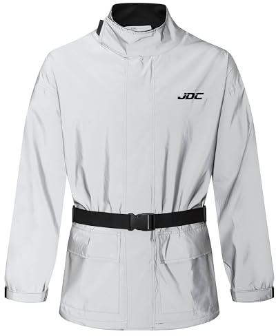 JDC Chaqueta De Lluvia para Moto Impermeable De Alta Visibilidad - Shield - Reflectante - XXL