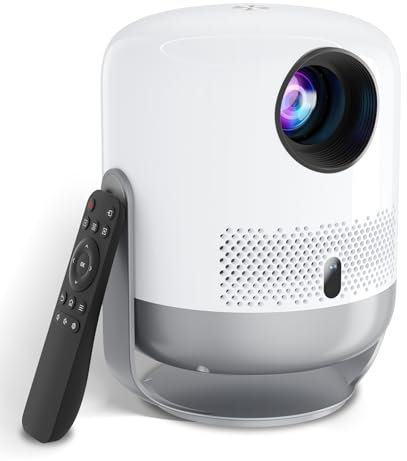 VISULAPEX Proiettore Portatile【360° Rotante+Focus Elettrico】Videoproiettore WiFi Bluetooth Supporto Full HD 1080P Projector Home Cinema 200'' per Telefono/Smartphone/TV Stick/HDMI/USB