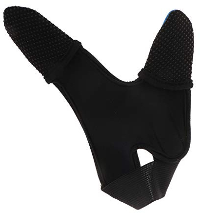 Courtieyeardceastea 1 guante de pesca con dos dedos antideslizante, protector de dedo índice de pulgar