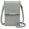 Katech Kleine Umhängetasche Damen Für Smartphone Unter 6,5 Zoll, Handytasche Zum Umhängen, Kleine Tasche Damen, Schultertasche Damen PU Leder, Handtasche Damen Klein Für Schlüssel/Geld, Grau