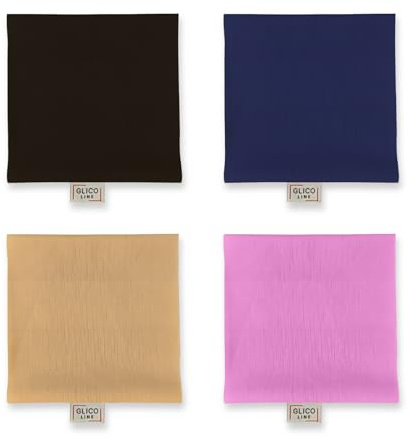 Glico Line Fascia Protettiva per Diabete Unisex per Adulti e Bambini, Fascia Braccio Copri Sensori Glicemici e Micoinfusori, Made in Italy, Nero/Beige/Blu/Rosa, 4 pezzi, XS