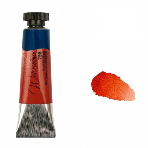 7 Artists Aquarelle Peinture Peinture Aquarelle Rouge Anglais Tube 10 ml | Palette Peinture Watercolor