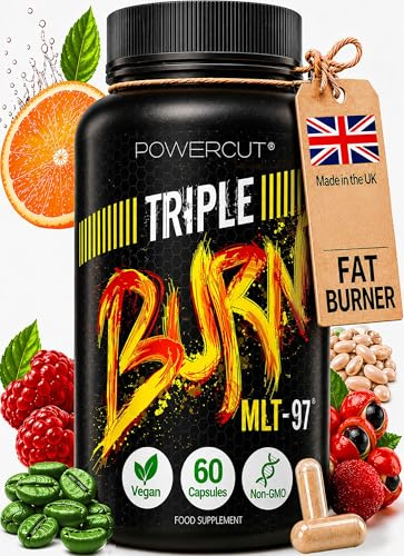Triple Burn Weight Loss Pills for Women & Men, Fat Burner, Appetite Suppressant, Diet Pills with Green Coffee Extract & Cayenne (60 Capsules)