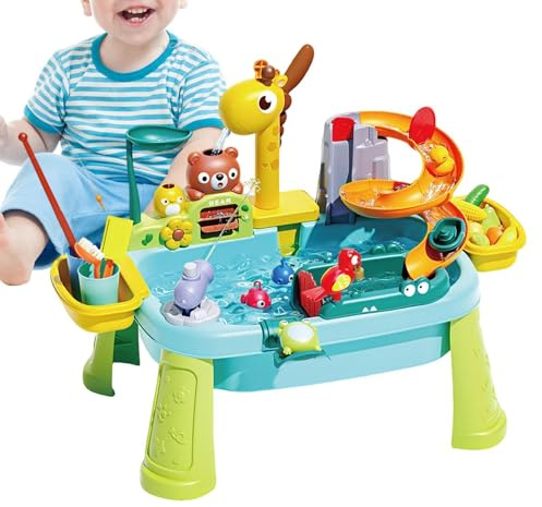 Generisch Wasserspieltisch,Niedlicher Giraffen-Wasserhahn Rollenspielzubehör | Sommer Plansch-Aktivitätstisch | Für Rollenspiele, Hand-Auge-Koordination, Garten, Hinterhof Und