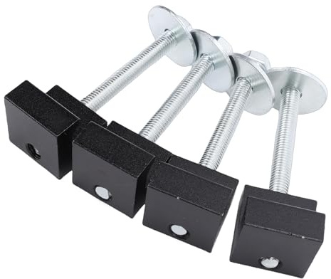 Fesjoy Kit di Montaggio per Cassetta degli Attrezzi per Pianale di Camion Carichi Pesanti Ganci Ancoraggio in Alluminio Cassetta degli Attrezzi Raccolta Installazione Semplice Proprietari Camion (4