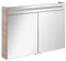FACKELMANN Spiegelschrank B.CLEVER/zweitürig/Spiegelschrank mit gedämpften Scharnieren/Maße (B x H x T):ca. 120 x 71 x 16 cm/hochwertiger Schrank/Möbel fürs WC und Bad/Korpus: Braun hell