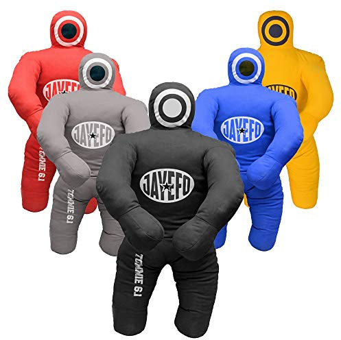 Jayefo Sports Sac de Frappe pour Enfants - Grappling Dummy pour Boxe, Kickboxing, MMA, Muay Thai, Arts Martiaux, Karaté, Jiu Jitsu | Noir