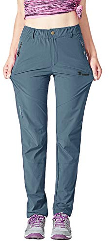 YSENTO Womens Outdoor Walking Hiking Trousers Lightweight Quick Dry Water Resistant Trekking Pants with Zipper Pockets