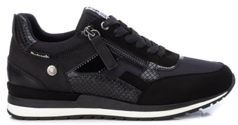 REFRESH - Zapatilla Mujer Negro - Calzado Cómodo y Versátil - Moda Casual - Modelo 17015902 (Talla 38)