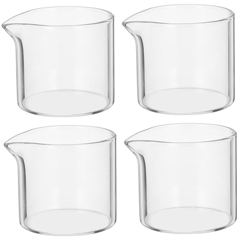 BESTonZON 4 piccole caraffa per il latte in, 110 ml, per il latte, in, per il caffè, per salse, per il latte, per il cappuccino