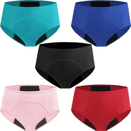 Hellove Womens Cotton Mesh Period Panties Menstrual Leak Proof Underwear Incontinence Protective Briefs(H-9-5-1,XXX-Large)
